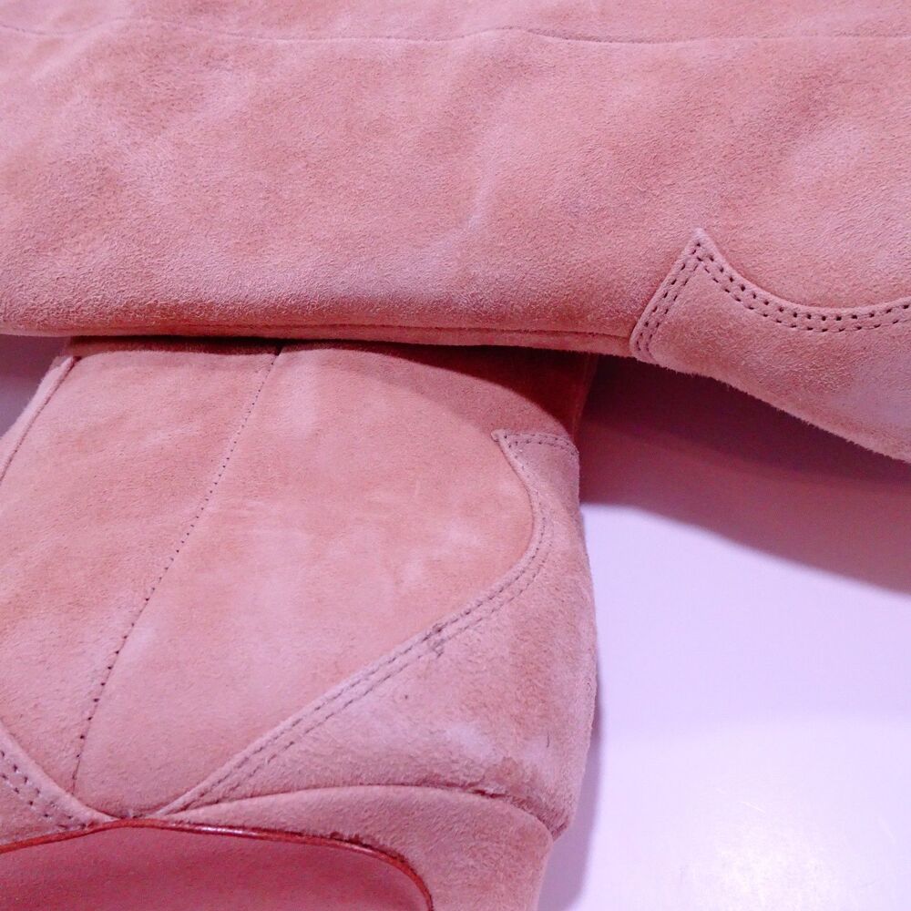 Veronica Beard Kinna Tall Suede Knee High Boots Sz 8 WIDE CALF NIB 780 Sand - Picture 10 of 14